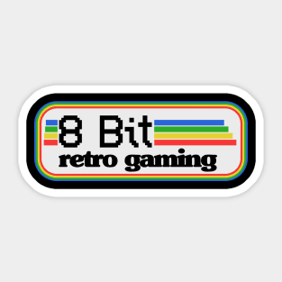 8 Bit Gaming Old Game 16 Bit Gaming Retro Vintage Sticker